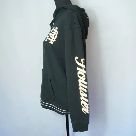 Hollister Black Hoodie Long Sleeve Size Small - Picture 3 of 6